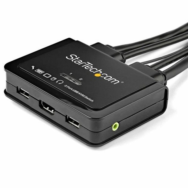 Startech.com Commutateur KVM HDMI à 2 ports avec câbles incorporés - USB 4K 60Hz