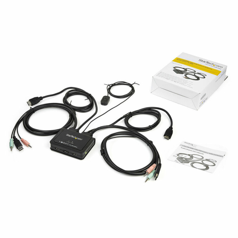 Image secondaire de Startech.com Commutateur KVM HDMI à 2 ports avec câbles incorporés - USB 4K 60Hz