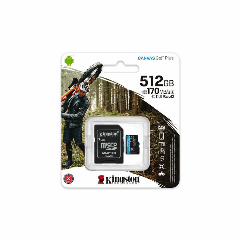 Image secondaire de Kingston Technology Carte microSDXC Canvas Go Plus 170R A2 U3 V30 de 512 Go + ADP