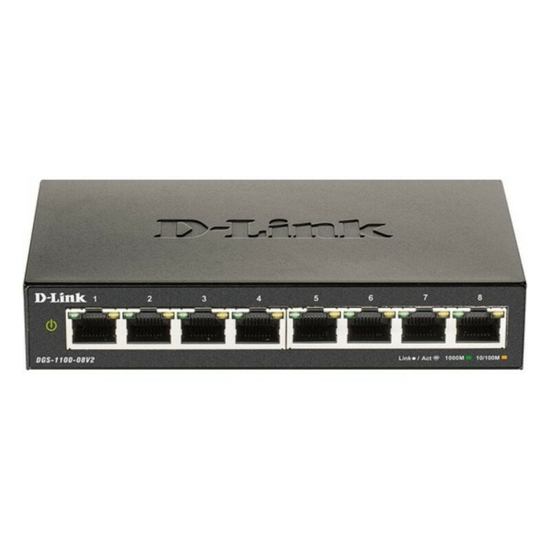 D-Link DGS-1100-08V2 commutateur réseau Géré L2 Gigabit Ethernet (10/100/1000) Noir