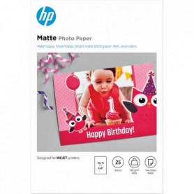 Papier photo mat HP. 180 g/m2. 10 x 15 cm. 25 feuilles (7HF70A) 17,99 €