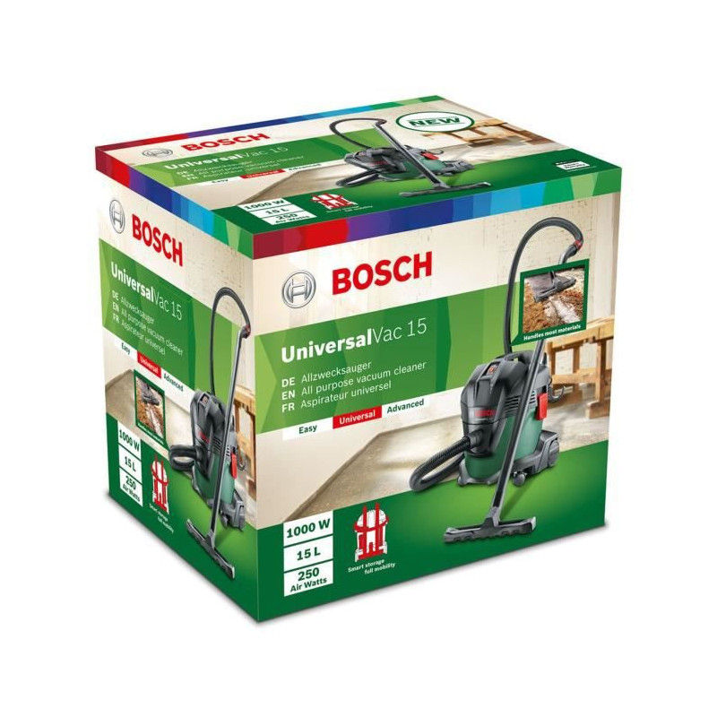 Image secondaire de Aspirateur eau et poussiere Bosch - UniversalVac 15 - 1000W - 15L - Fonction soufflerie