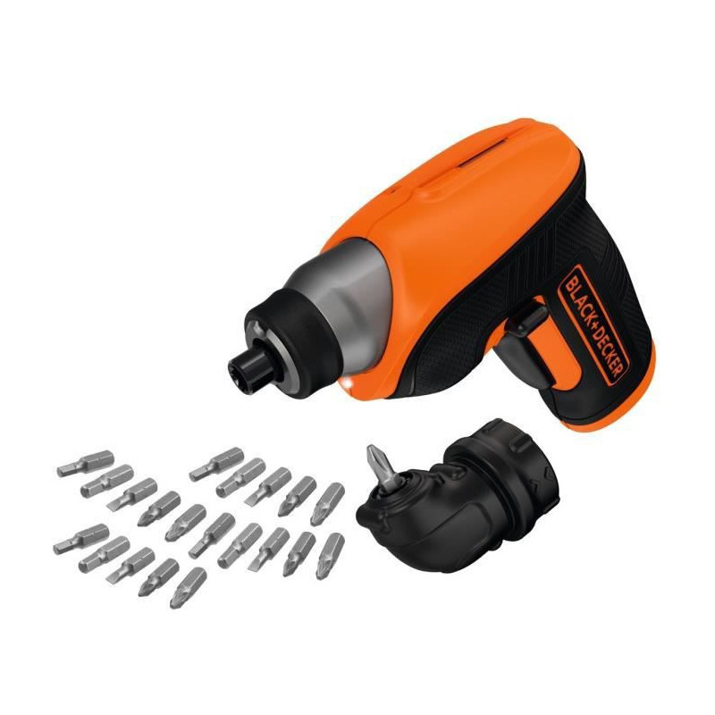 Image secondaire de Tournevis Electrique Black+Decker CS3652LCAT-QW - 3,6V, 20 Embouts, Chargeur USB