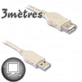 Câble Rallonge USB 2.0 A mâle / A femelle 3m 11,99 €