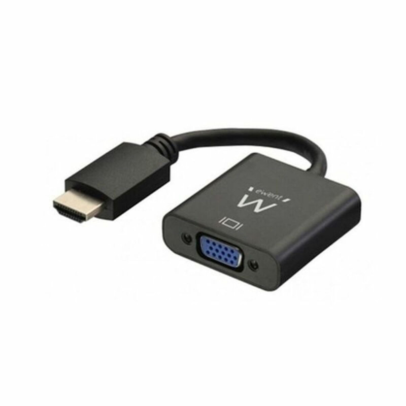 Ewent EW9864 câble vidéo et adaptateur 0,2 m HDMI VGA, 3.5mm Noir