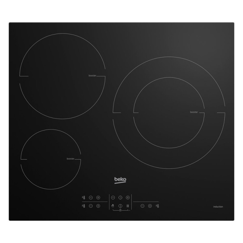 Beko HIIS63206M plaque Noir Intégré 58 cm Plaque avec zone à induction 3 zone(s)