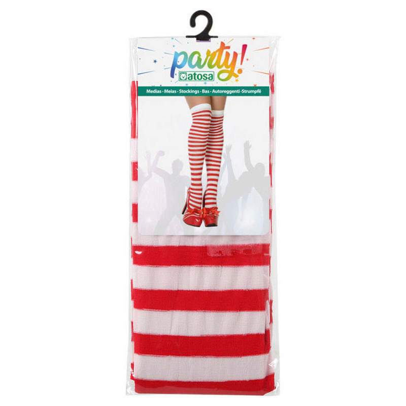 Image secondaire de Collants de déguisement Striped Taille unique Rouge