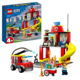LEGO City 60375 La Caserne et le Camion des Pompiers. Jouet Véhicule d'Urgence. 48,99 €