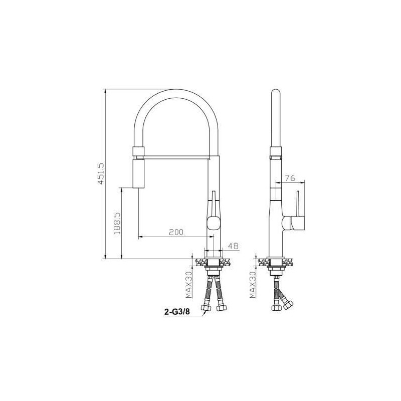 Image secondaire de Mitigeur Rousseau Køben Acier inoxydable Laiton