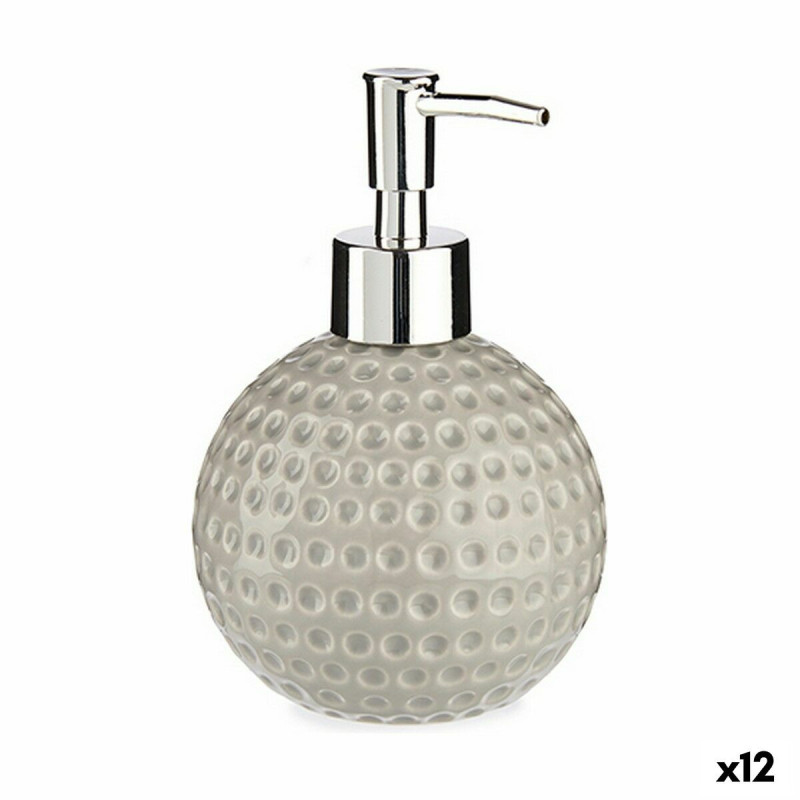 Distributeur de Savon Golf Céramique Gris Métal 12 Unités (300 ml)