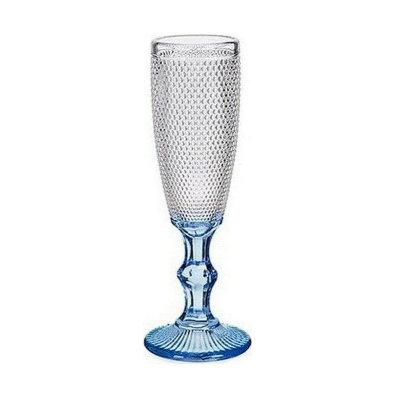 Image secondaire de Coupe de champagne Points Bleu Transparent verre 6 Unités (180 ml)