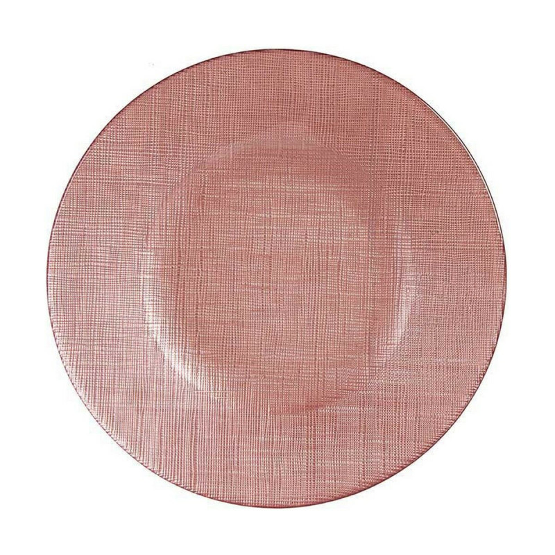 Image secondaire de Assiette plate Rose verre 6 Unités (21 x 2 x 21 cm)