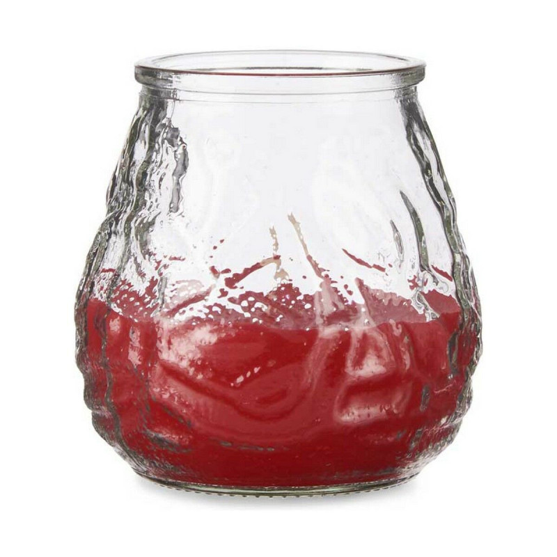 Image secondaire de Bougie Géranium Rouge Transparent verre Paraffine 6 Unités (9 x 9,5 x 9 cm)