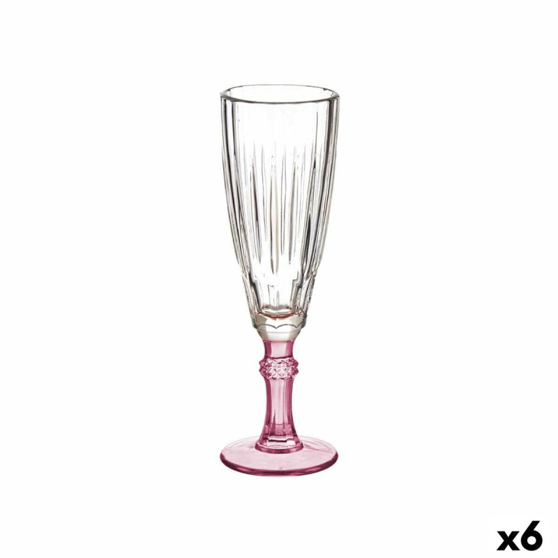 Coupe de champagne Verre Rose 6 Unités (170 ml)