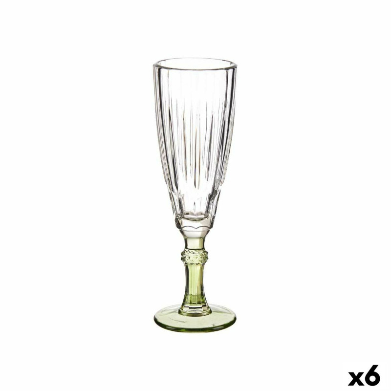 Coupe de champagne Exotic Verre Vert 6 Unités (170 ml)