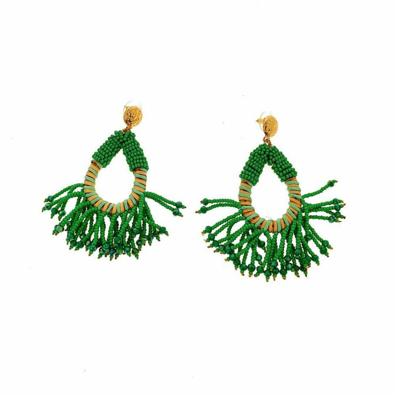 Boucles d'oreilles Femme Lola Casademunt Vert Frange