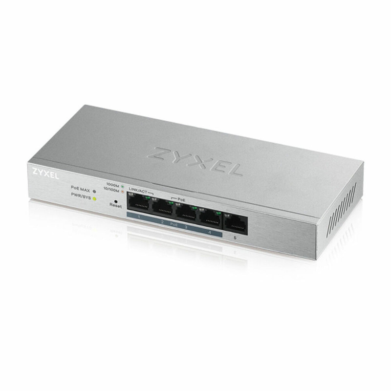 Zyxel GS1200-5HP v2 Géré Gigabit Ethernet (10/100/1000) Connexion Ethernet, supportant l'alimentation via ce port (PoE) Gris