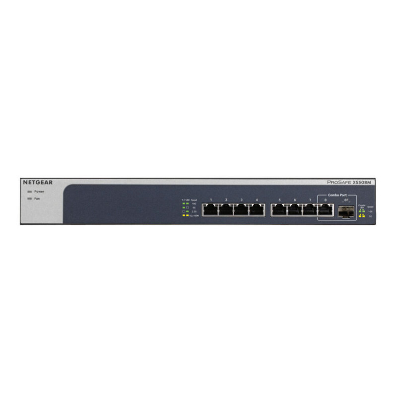 Netgear XS508M Non-géré 10G Ethernet (100/1000/10000) Gris, Argent