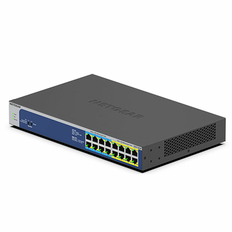 Netgear GS516UP Non-géré Gigabit Ethernet (10/100/1000) Connexion Ethernet, supportant l'alimentation via ce port (PoE) Gris