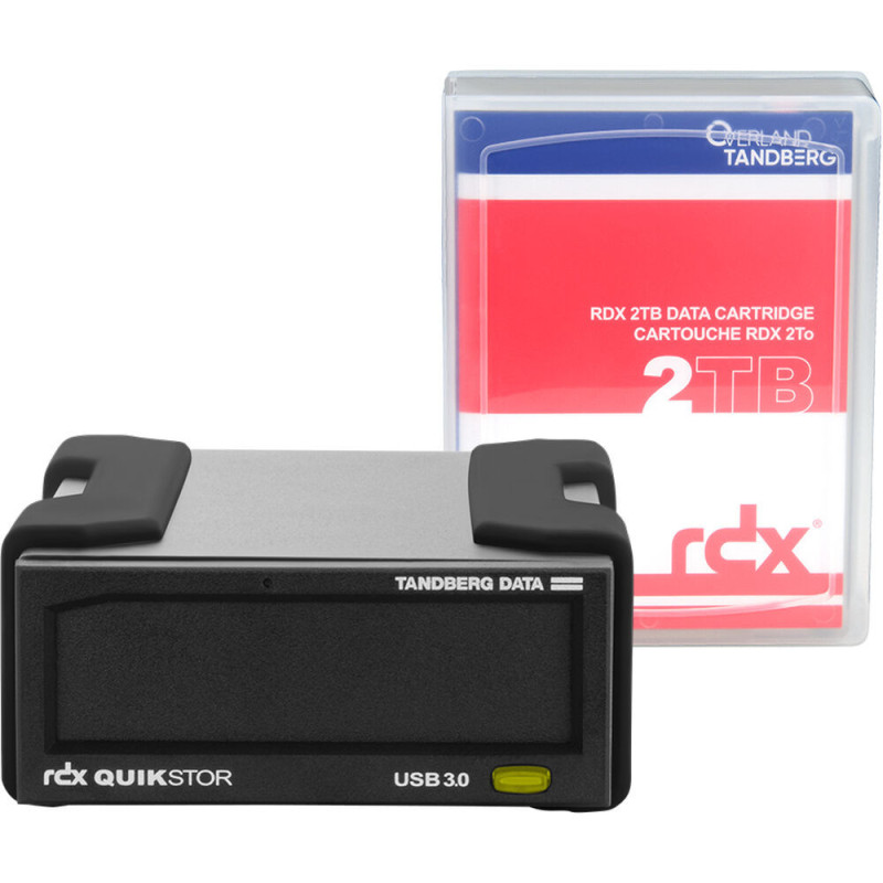 Overland-Tandberg Kit de lecteur RDX avec cassette de 2 To, externe, noir, USB3+