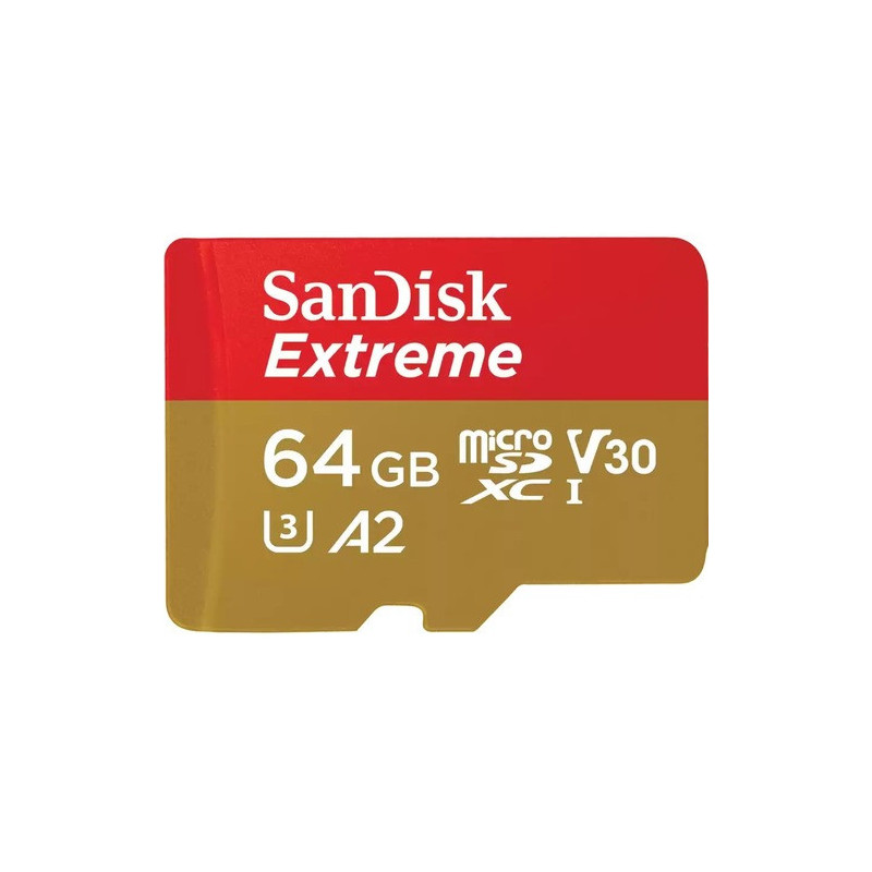 Carte Mémoire Micro SD avec Adaptateur SanDisk Extreme 64 GB