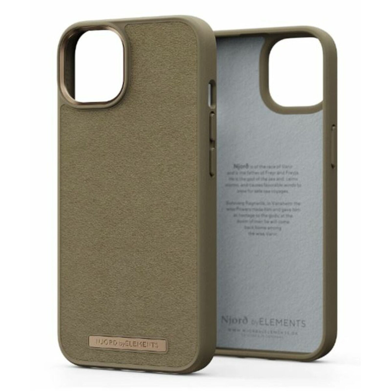 Njord byELEMENTS Suede Comfort+ Case - iPhone 14 - Camel