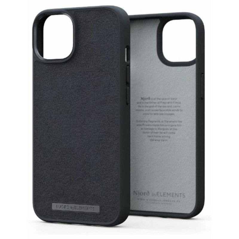 Njord byELEMENTS Suede Comfort+ Case - iPhone 14 - Black