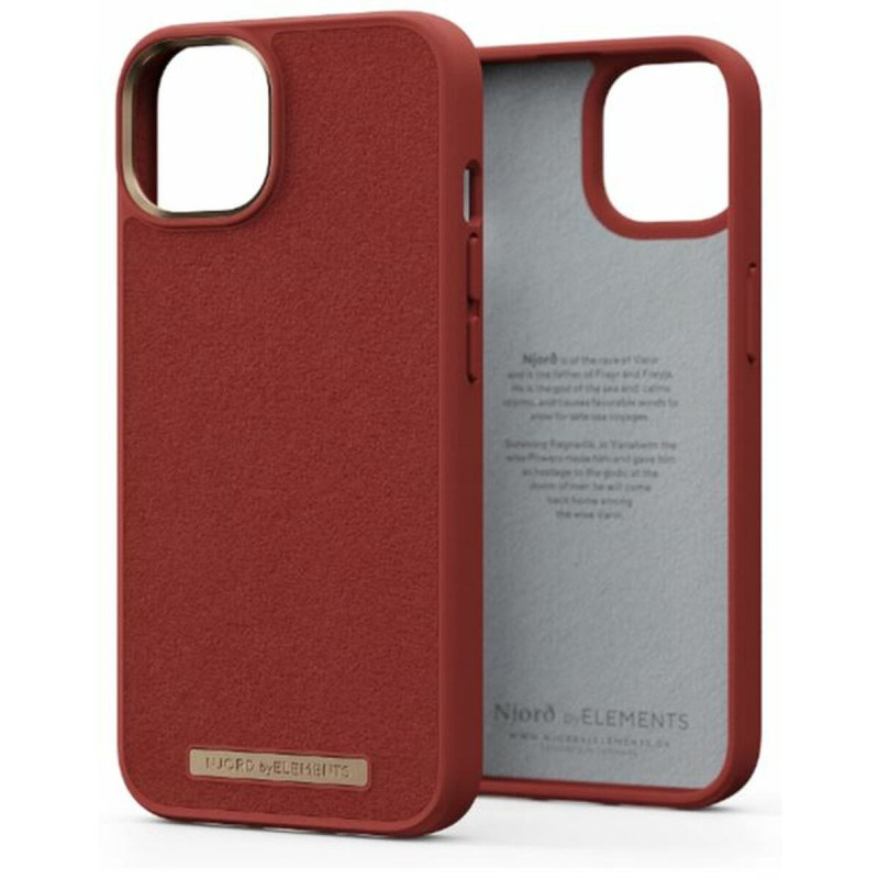 Njord byELEMENTS Suede Comfort+ Case - iPhone 14 - Burnt Orange