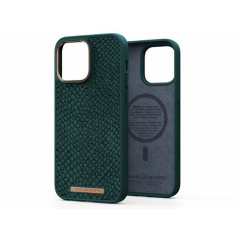 Njord byELEMENTS Salmon Leather Magsafe Case - iPhone 14 Pro Max - Green