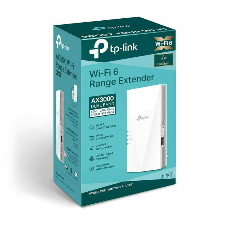 Image secondaire de Tp-Link RE700X système Wi-Fi maillé Bi-bande (2,4 GHz / 5 GHz) Wi-Fi 6 (802.11ax) Blanc 1 Interne