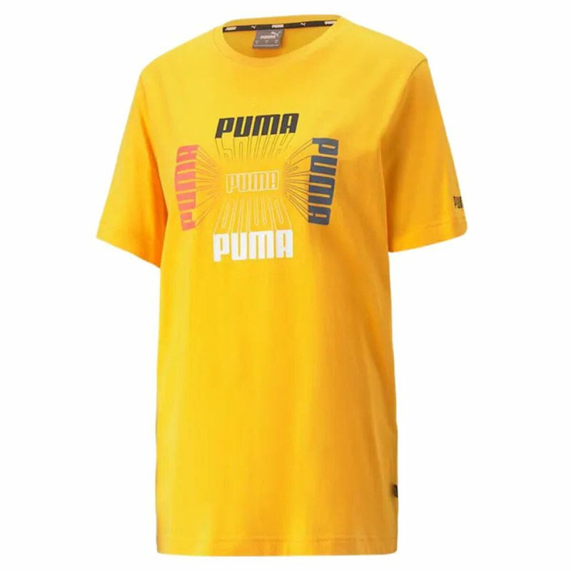 T-Shirt à manches courtes homme Puma Essential Logo Repeat Graphic Jaune