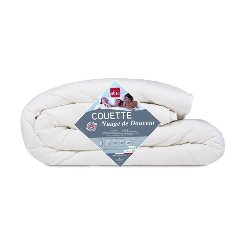 Abeil Couette légere NUAGE de DOUCEUR 240x260 cm blanc