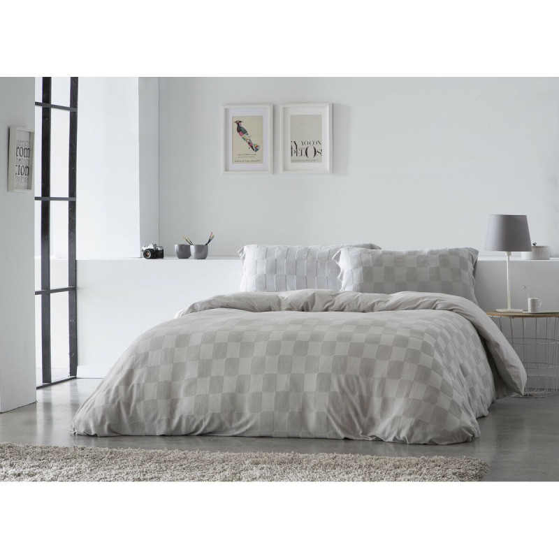 Image secondaire de Housse de Couette Naturals ELBA Gris clair Lit 1 persone (150 x 220 cm)