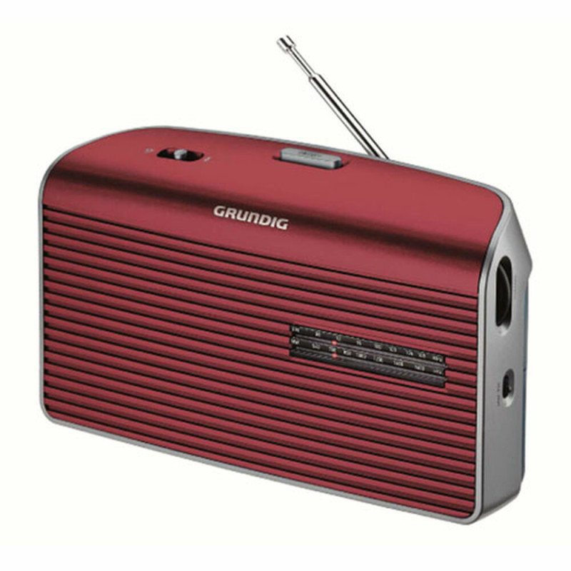 Grundig Music 60 Personnel Analogique Rouge, Argent