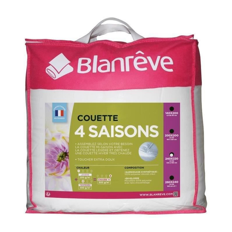 Remplissage de couette Blanreve 4 season Blanc 220 x 240 cm 300 g/m²