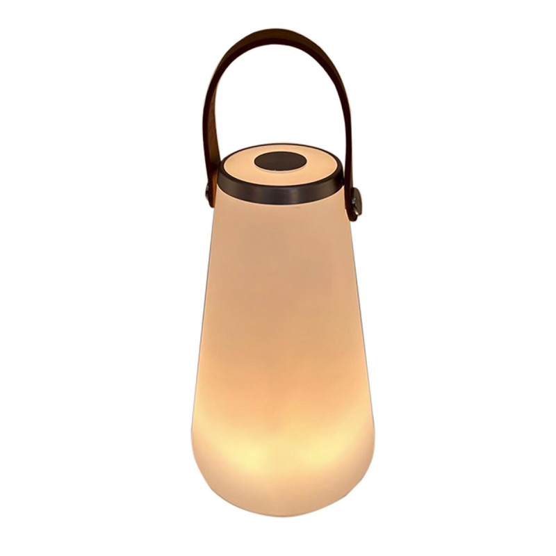 Lampe solaire DKD Home Decor Marron Polyéthylène Blanc Polyuréthane (13.5 x 13.5 x 23 cm)