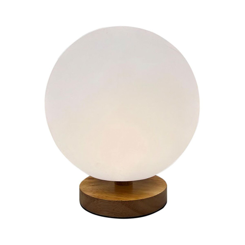 Image secondaire de Lampe de bureau DKD Home Decor Naturel Bois Polyéthylène Aluminium Blanc (20 x 20 x 23 cm)