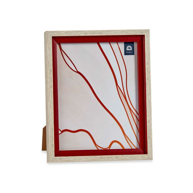 Image secondaire de Cadre photo Verre Rouge Bois Marron Plastique (24 x 2 x 29 cm) (6 Unités)