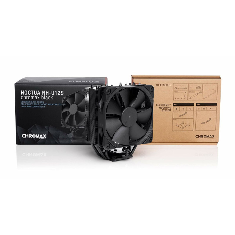 Image secondaire de Ventilateur CPU PC Noctua NH-U12S chromax.black