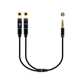 Câble Audio Jack (3,5 mm) Coupleur NANOCABLE 10.24.1202 Noir Blanc 13,99 €