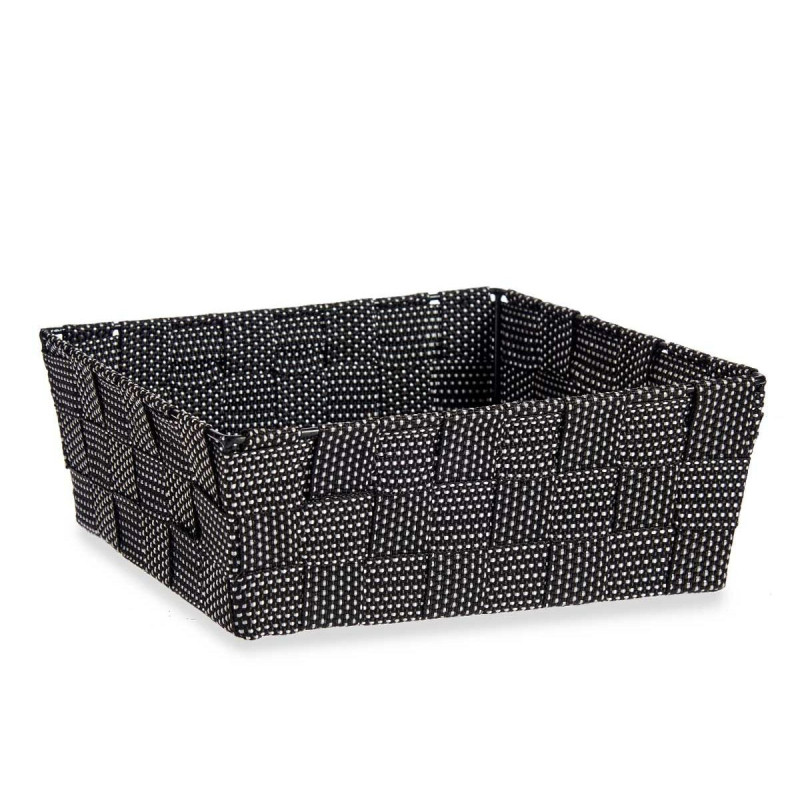 Image secondaire de Panier Tressée Noir Tissu 2,4 L 20 x 8 x 24 cm (24 Unités)