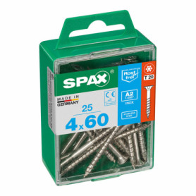 Boîte à vis SPAX 4197000400602 Vis à bois Tête plate (4 x 60 mm) (4,0 x 17,99 €