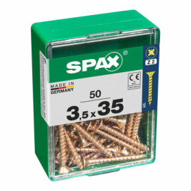 Boîte à vis SPAX Vis à bois Tête plate (3,5 x 35 mm) 15,99 €