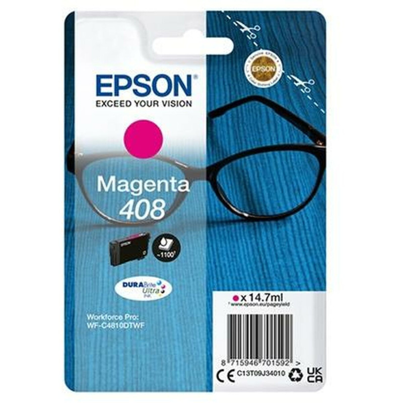 Epson Singlepack Magenta 408 DURABrite Ultra Ink
