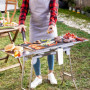 Barbecue au Charbon de Bois Pliable en Acier Inoxydable ExelQ InnovaGood 123,99 €