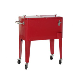 Frigo DKD Home Decor Rouge Avec des roues Acier PP (56 L) (74 x 43 x 80 329,99 €