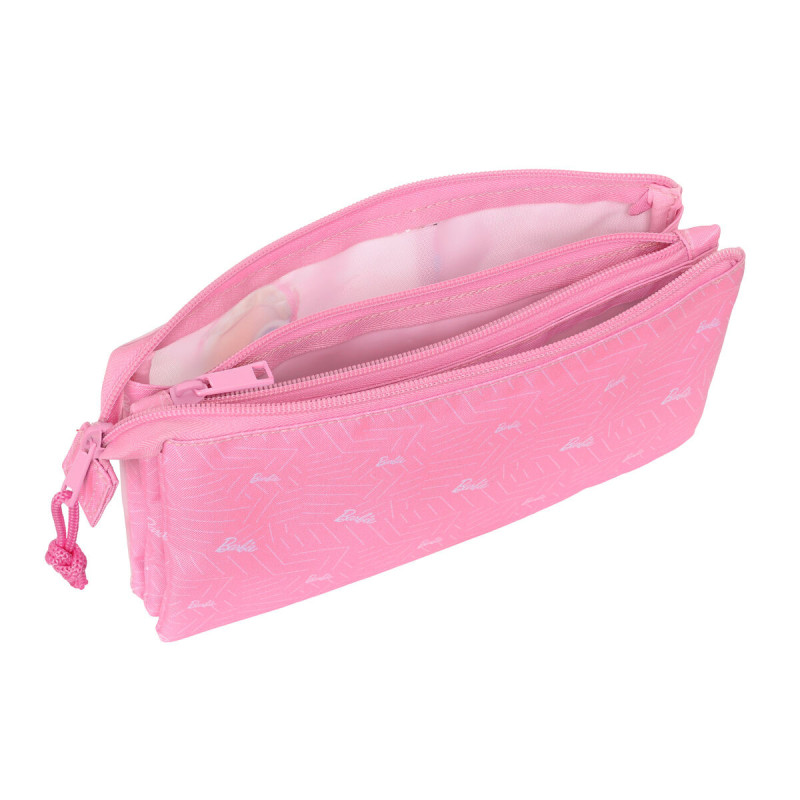 Image secondaire de Trousse Fourre-Tout Triple Barbie Girl Rose 22 x 12 x 3 cm