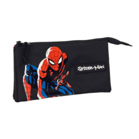 Trousse Fourre-Tout Triple Spiderman Hero Noir (22 x 12 x 3 cm) 29,99 €