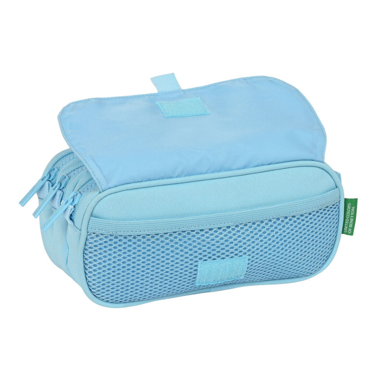 Image secondaire de Trousse Fourre-Tout Triple Benetton Sequins Bleu clair 21,5 x 10 x 8 cm