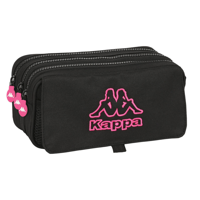 Trousse Fourre-Tout Triple Kappa Noir 21,5 x 10 x 8 cm